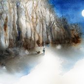 13 ~ Marie ~ The Night With The Moon ~ Watercolor